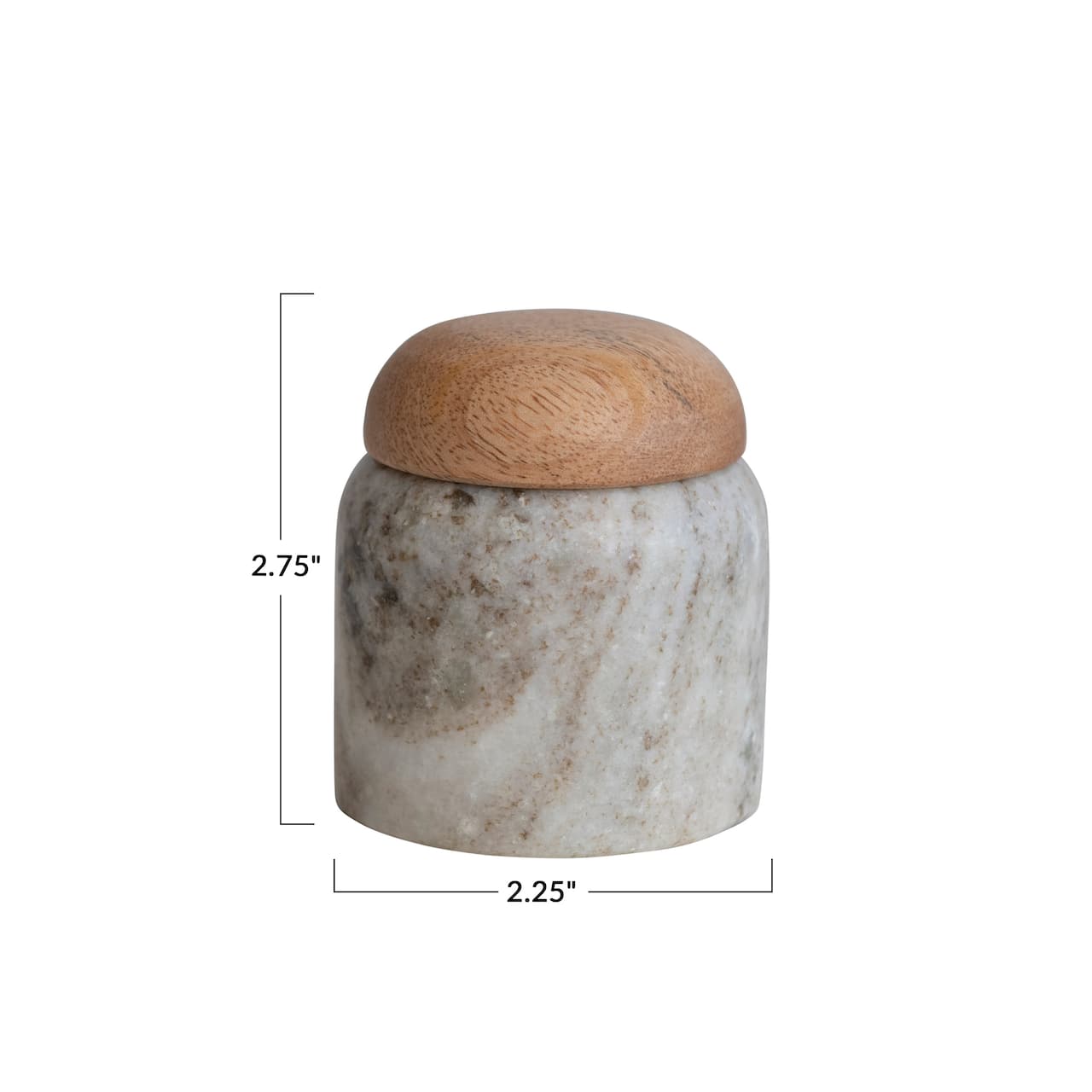 Hello Honey® Modern Marble Canister with Wood Lid